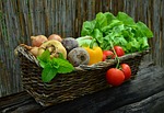 vegetables, basket, vegetable basket, harvest, produce, organic, fresh, fresh produce, nature, fresh vegetables, assorted, food, garden, salad, healthy